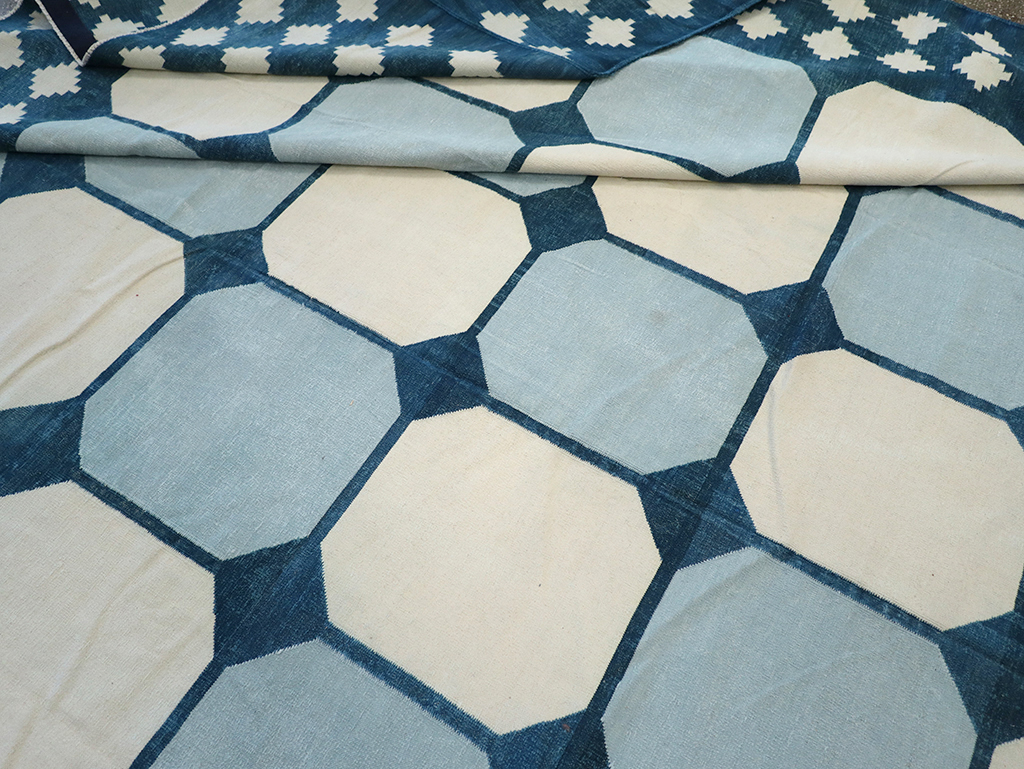 Vintage Indian Flatweave Kilim Dhurrie, No.17815 - Gss