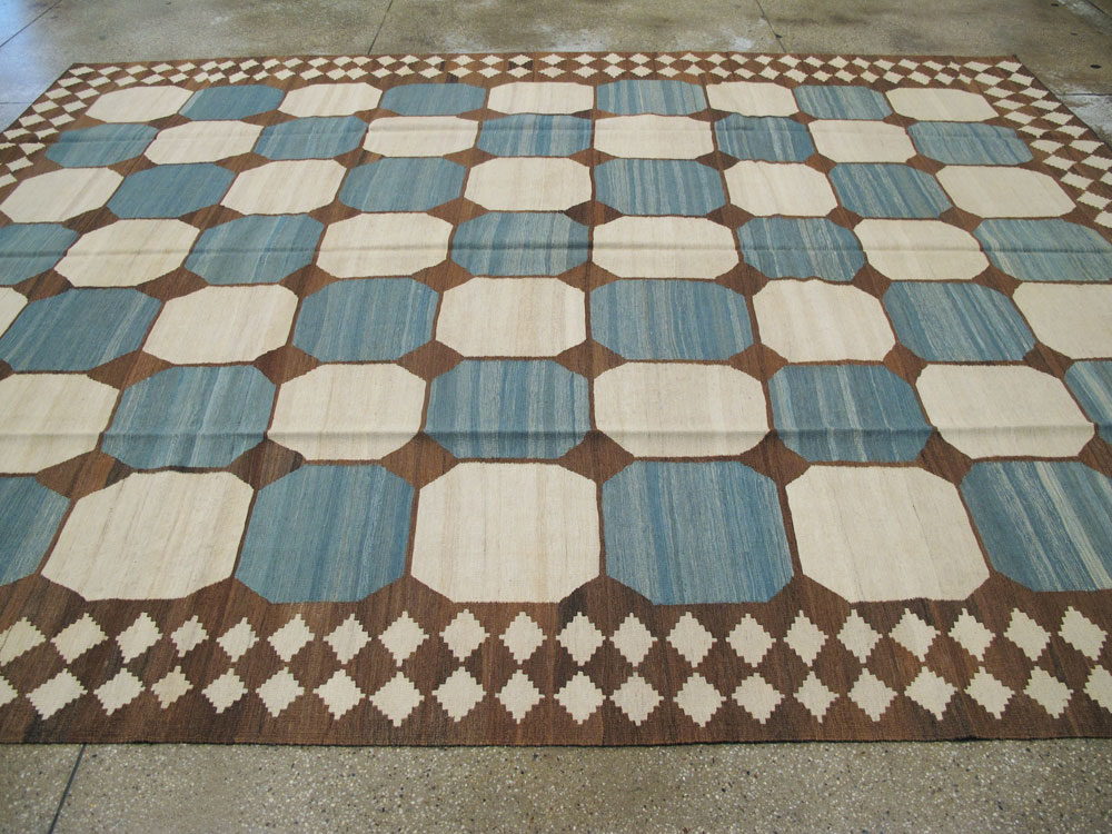 Modern Persian Kilim Room Size Rug, No.17825 - Gss