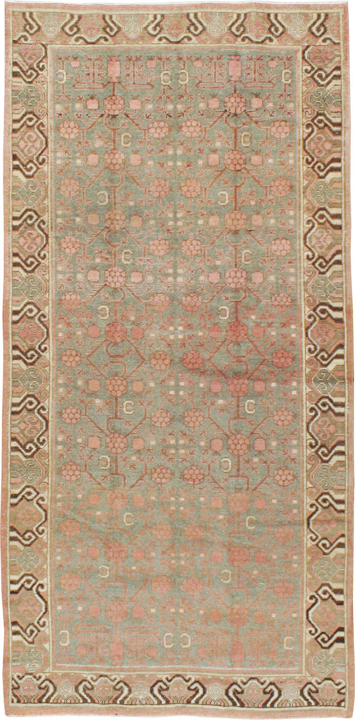 Vintage East Turkestan Khotan Carpet, No.17842 - Gss