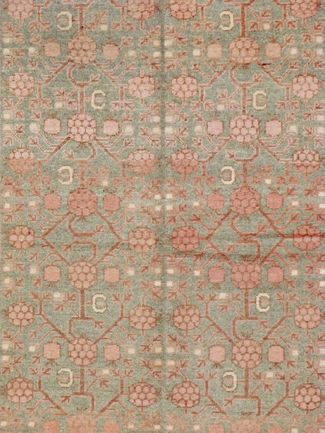 Vintage East Turkestan Khotan Carpet, No.17842 - Gss