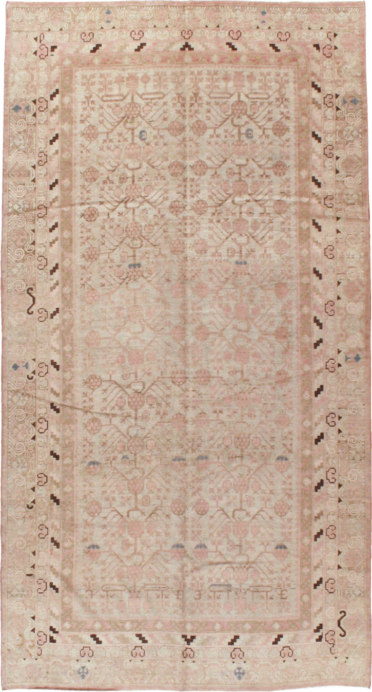 Vintage East Turkestan Khotan Carpet, No.17858 - Gss