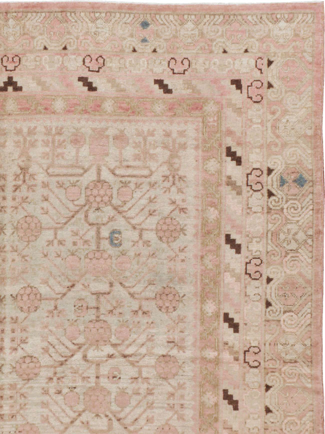 Vintage East Turkestan Khotan Carpet, No.17858 - Gss