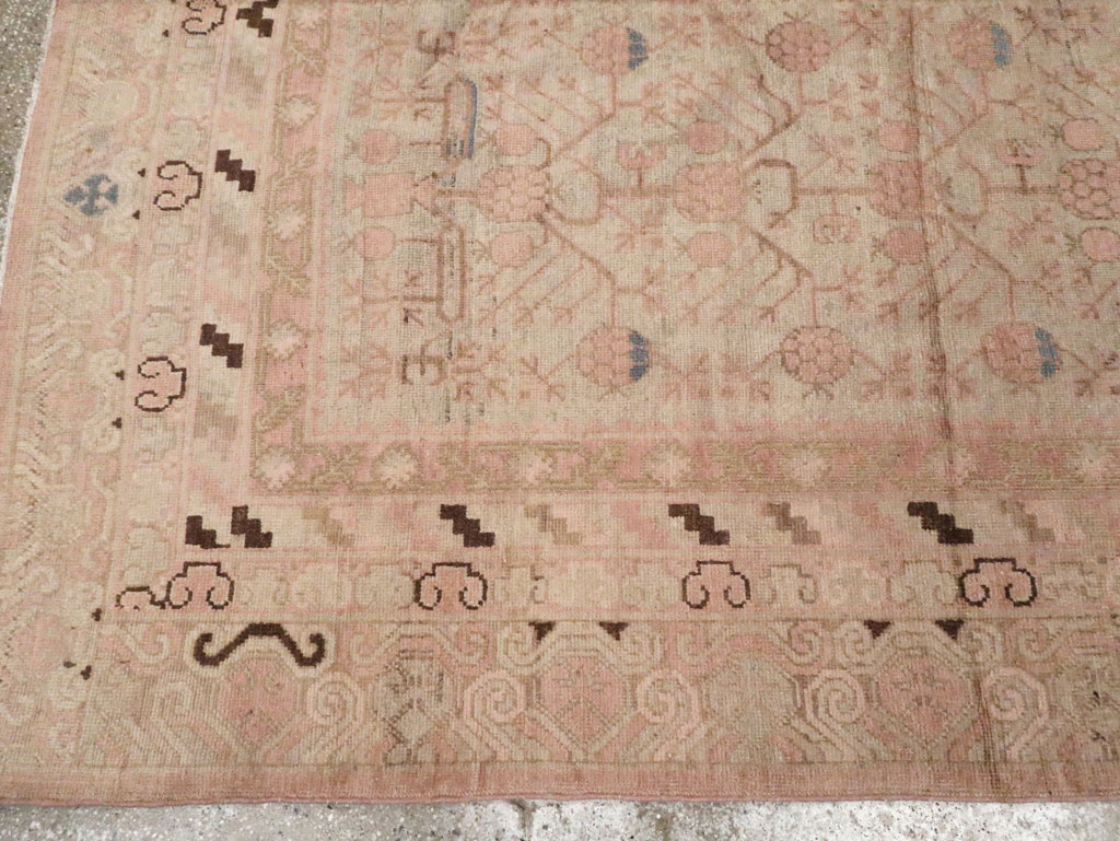 Vintage East Turkestan Khotan Carpet, No.17858 - Gss