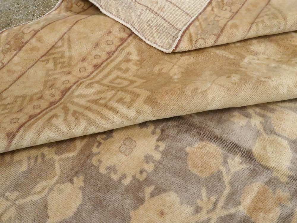 Vintage East Turkestan Khotan Carpet, No.17859 - Gss