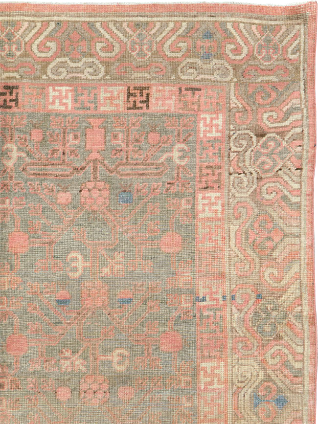 Vintage East Turkestan Khotan Carpet, No.17860 - Gss