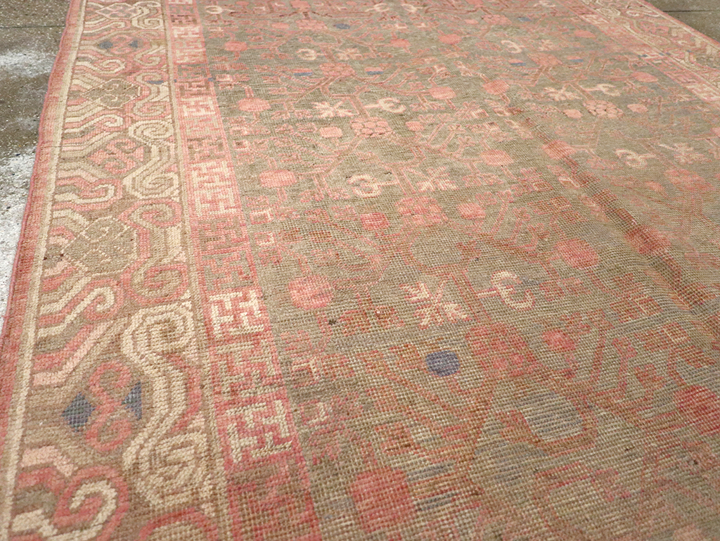 Vintage East Turkestan Khotan Carpet, No.17860 - Gss