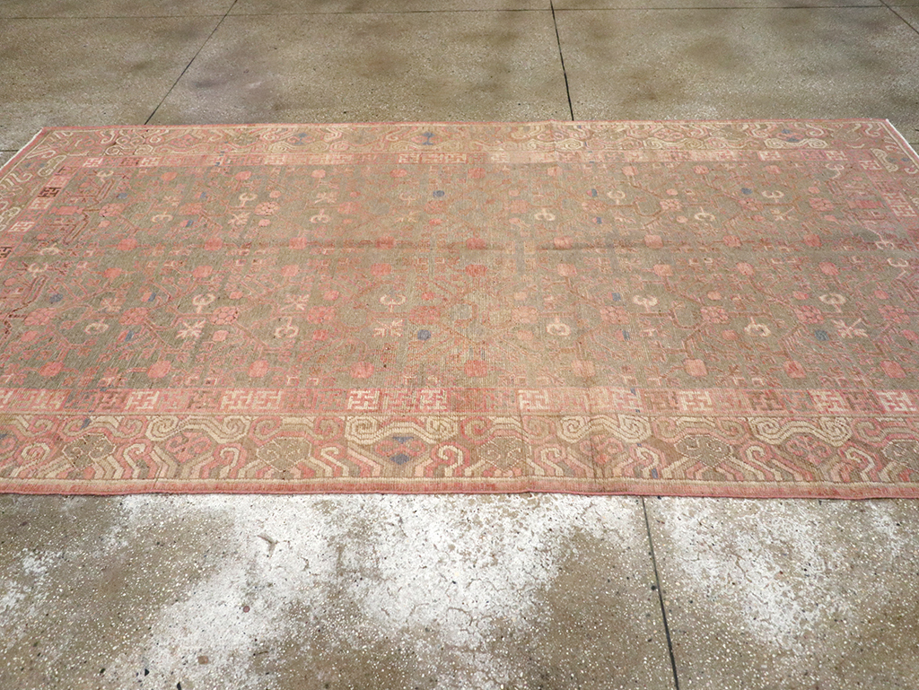 Vintage East Turkestan Khotan Carpet, No.17860 - Gss