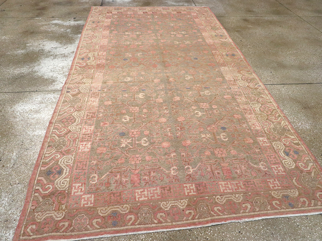 Vintage East Turkestan Khotan Carpet, No.17860 - Gss