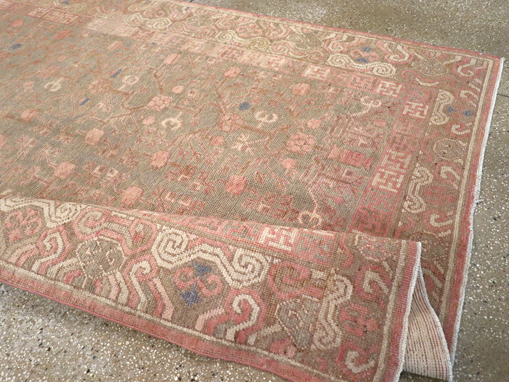 Vintage East Turkestan Khotan Carpet, No.17860 - Gss