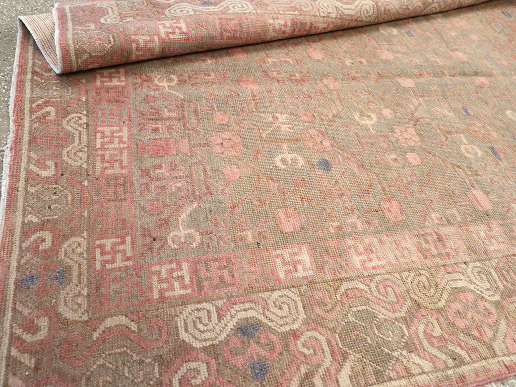Vintage East Turkestan Khotan Carpet, No.17860 - Gss