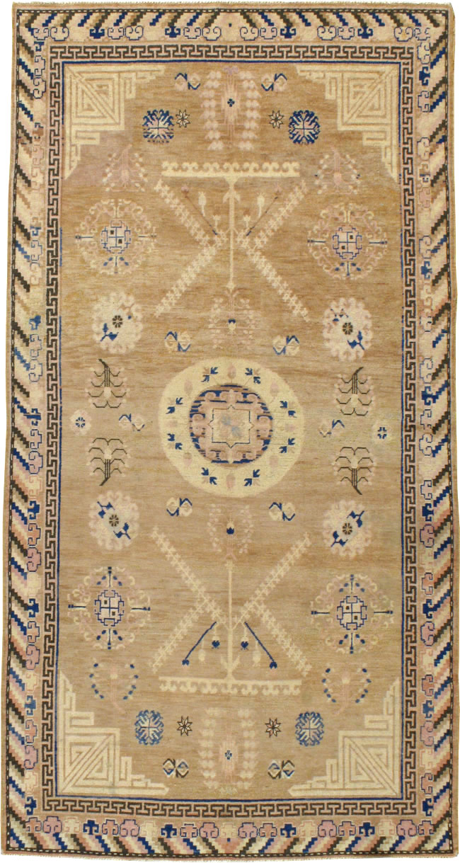 Antique East Turkestan Khotan Carpet, No.17870 - Gss