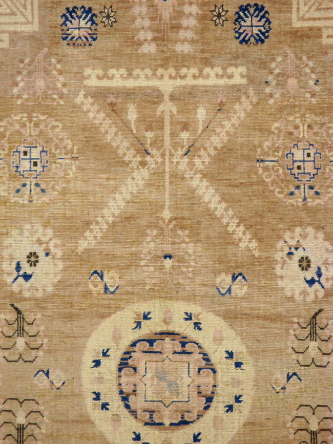 Antique East Turkestan Khotan Carpet, No.17870 - Gss