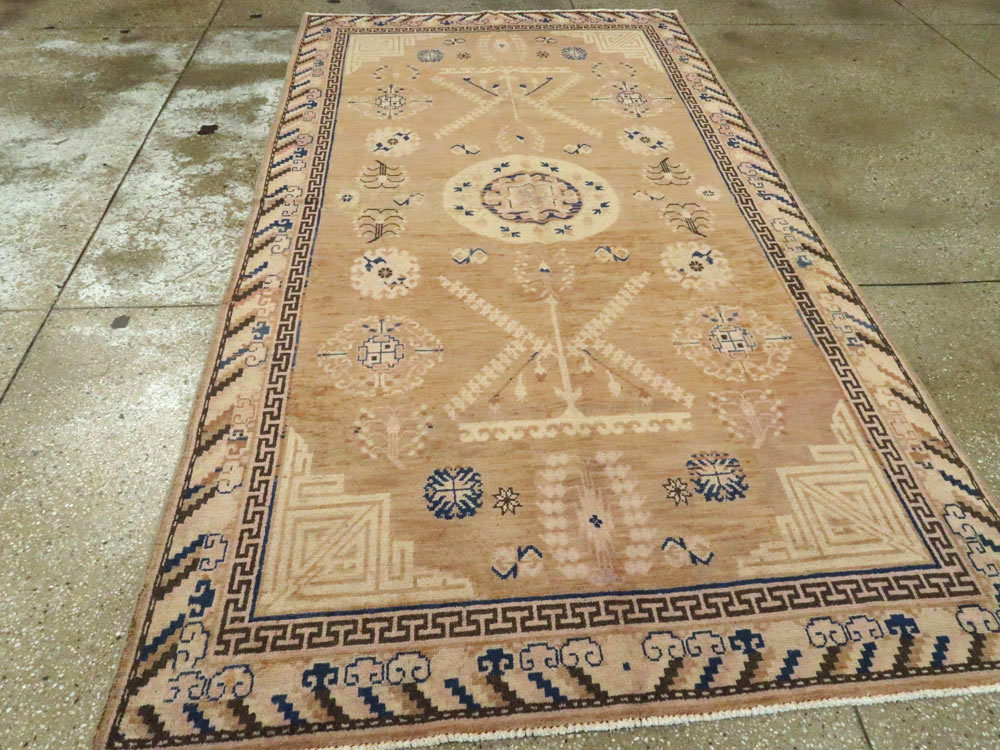 Antique East Turkestan Khotan Carpet, No.17870 - Gss