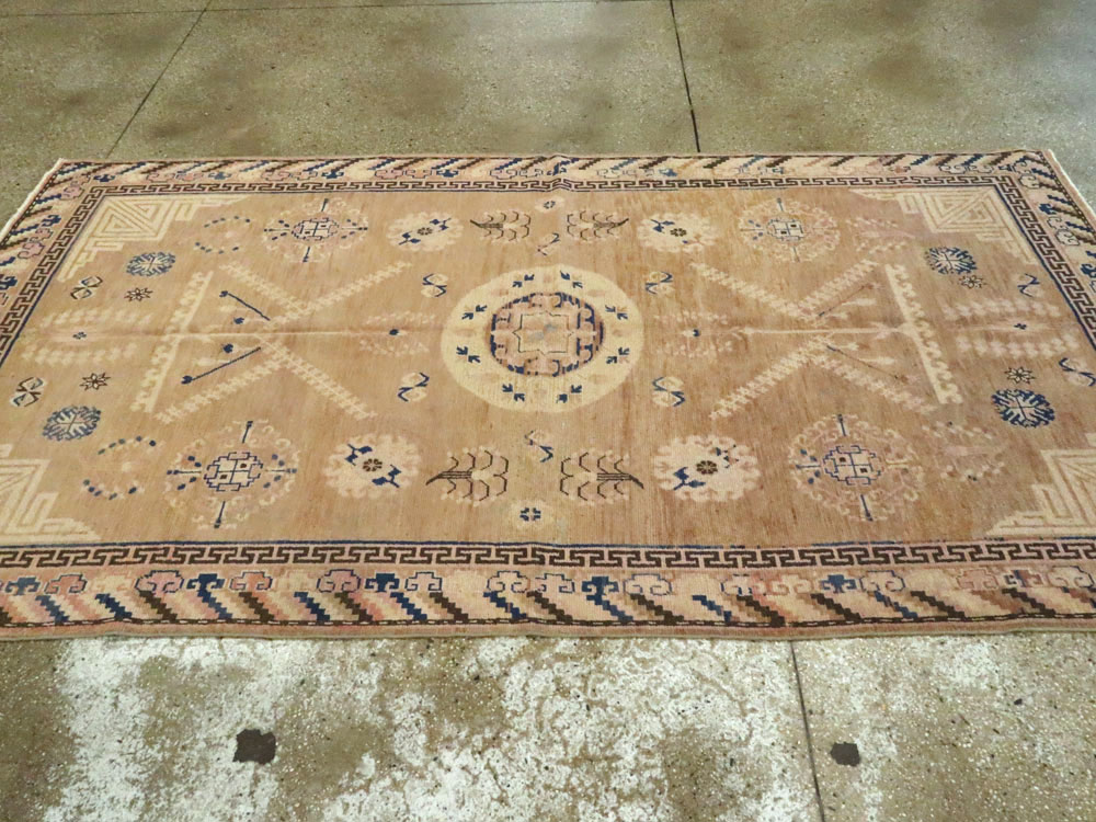 Antique East Turkestan Khotan Carpet, No.17870 - Gss