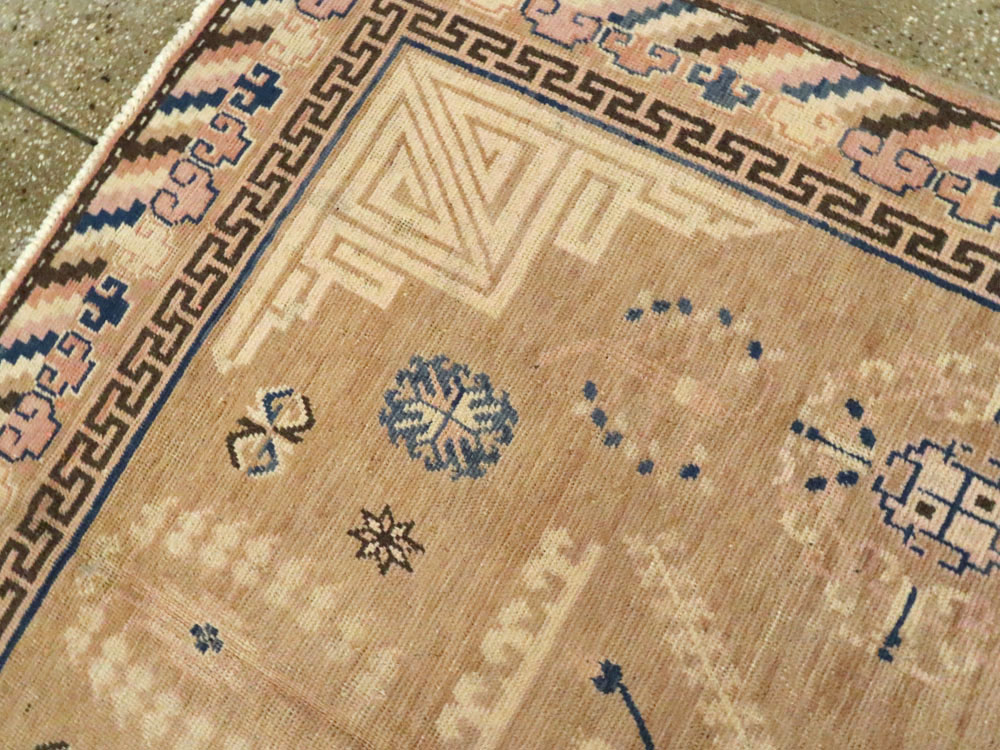 Antique East Turkestan Khotan Carpet, No.17870 - Gss