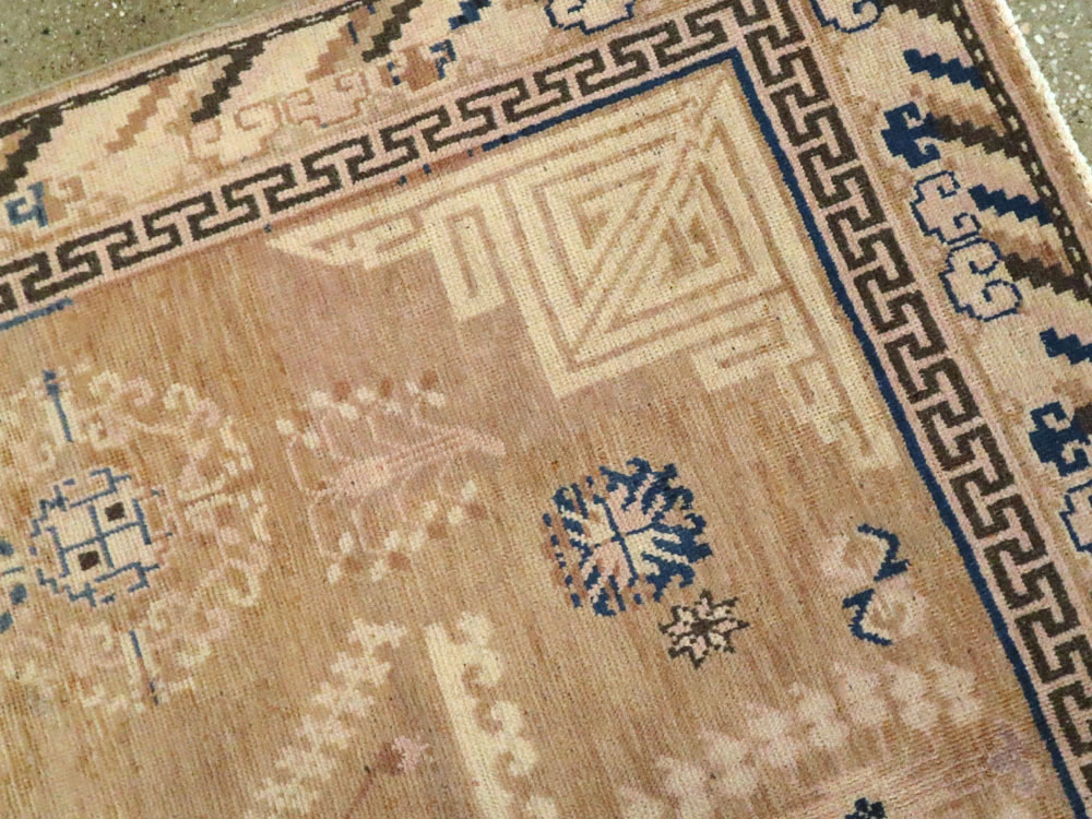 Antique East Turkestan Khotan Carpet, No.17870 - Gss