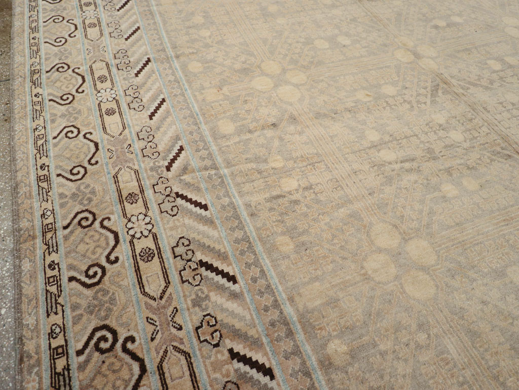 Vintage East Turkestan Khotan Carpet, No.17875 - Gss