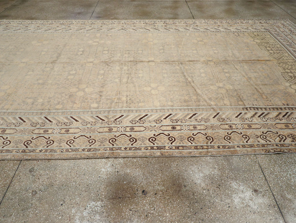 Vintage East Turkestan Khotan Carpet, No.17875 - Gss