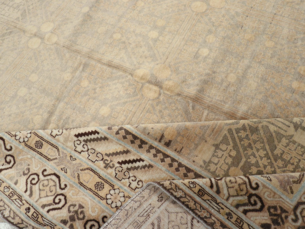 Vintage East Turkestan Khotan Carpet, No.17875 - Gss
