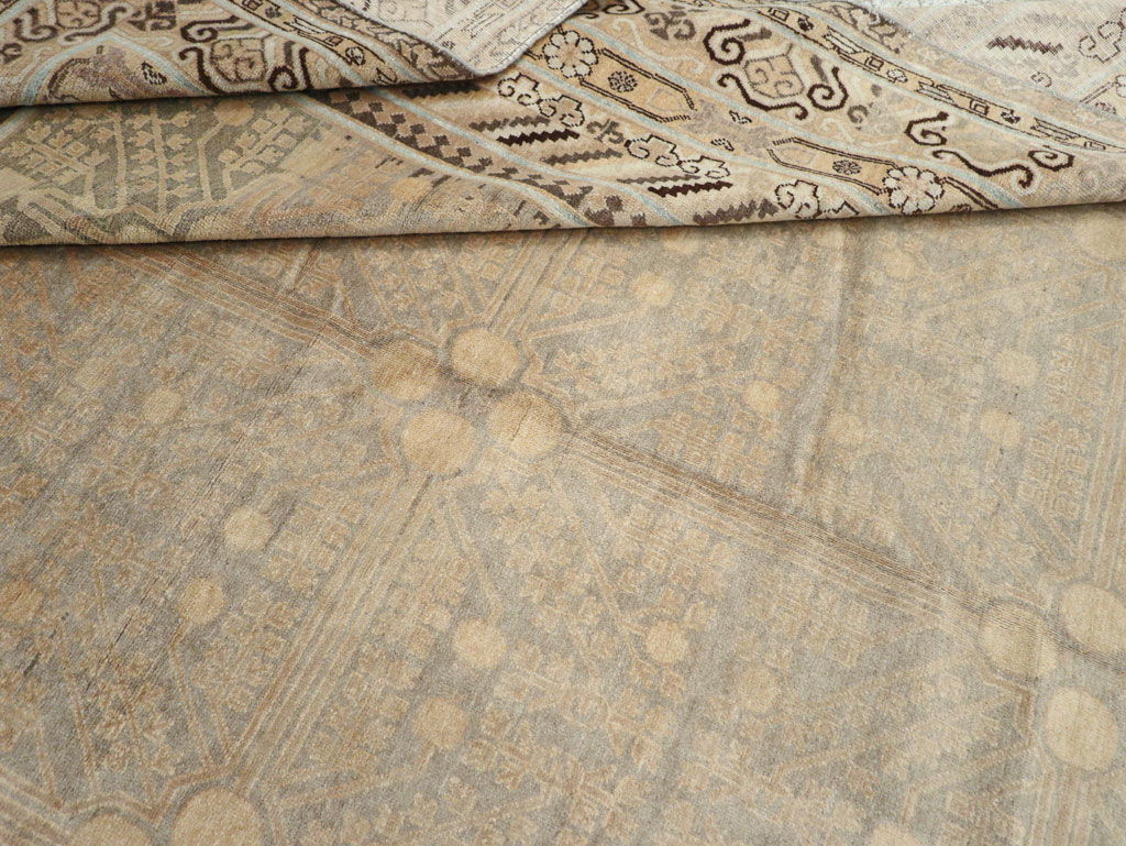 Vintage East Turkestan Khotan Carpet, No.17875 - Gss