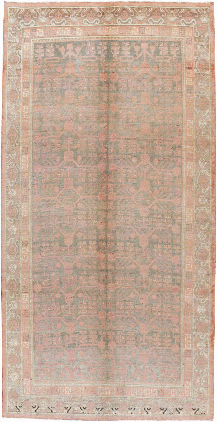 Vintage East Turkestan Khotan Carpet, No.17879 - Gss