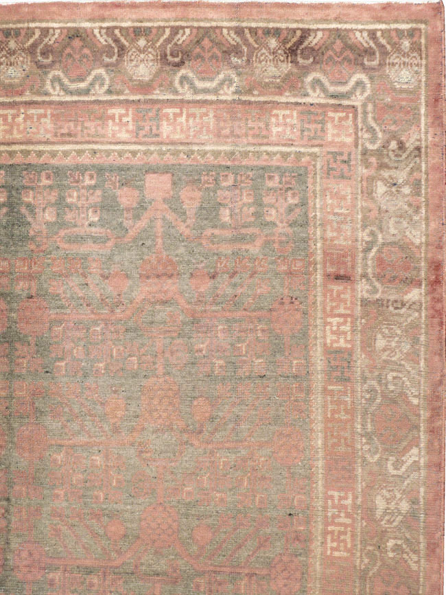 Vintage East Turkestan Khotan Carpet, No.17879 - Gss