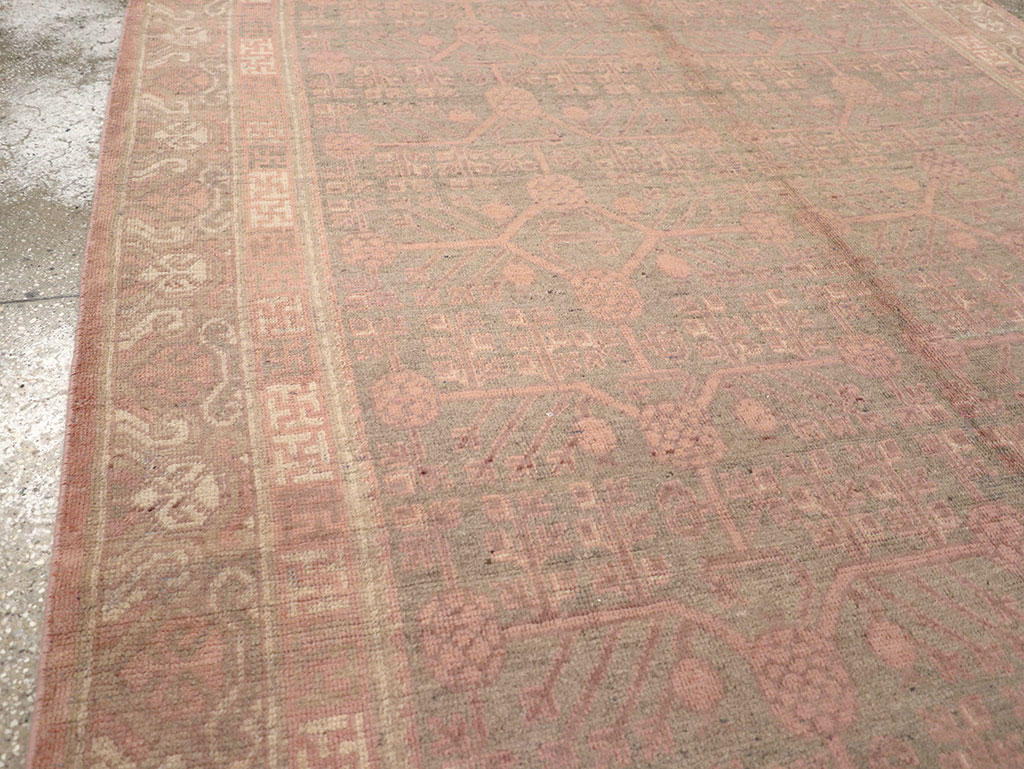Vintage East Turkestan Khotan Carpet, No.17879 - Gss