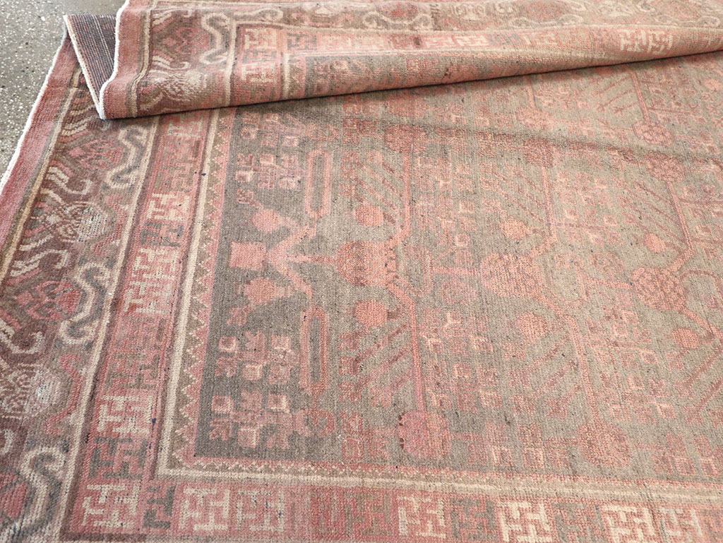 Vintage East Turkestan Khotan Carpet, No.17879 - Gss