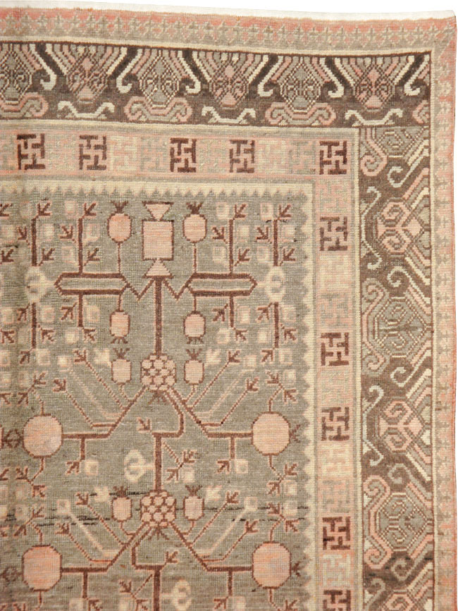 Vintage East Turkestan Khotan Gallery Carpet, No.17880 - Gss