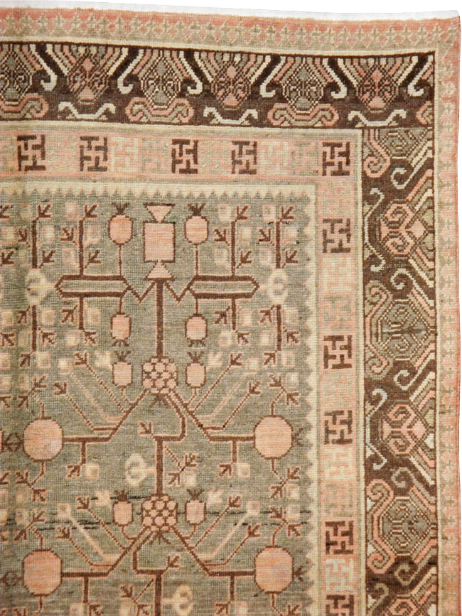 Vintage East Turkestan Khotan Gallery Carpet, No.17880 - Gss
