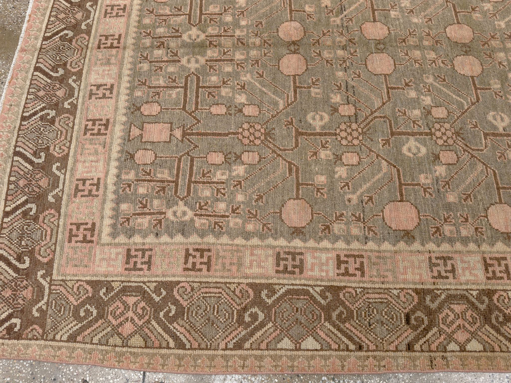 Vintage East Turkestan Khotan Gallery Carpet, No.17880 - Gss