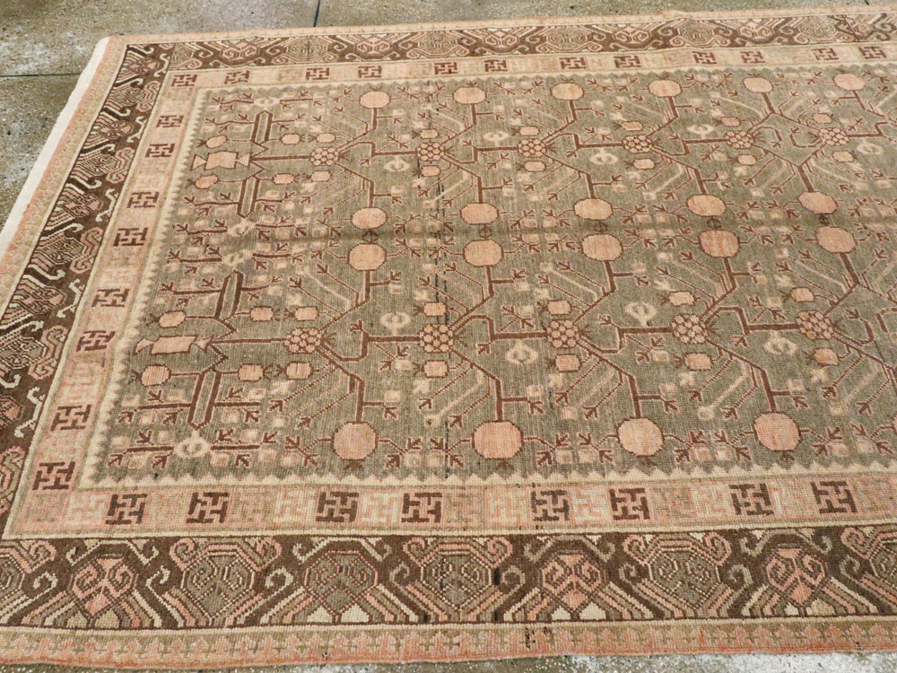 Vintage East Turkestan Khotan Gallery Carpet, No.17880 - Gss