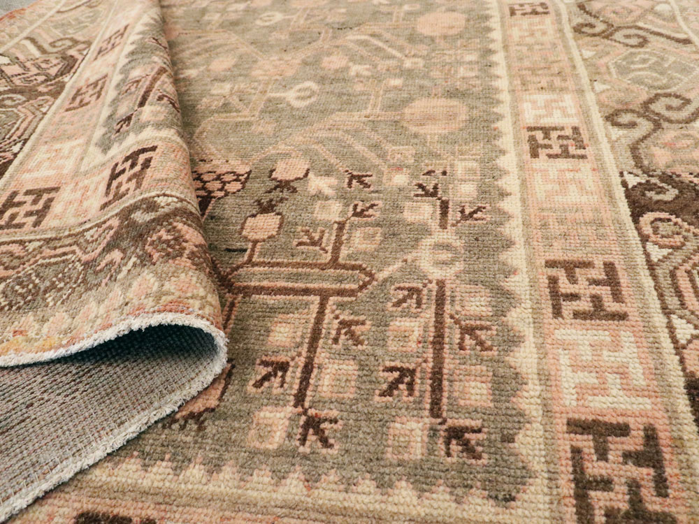 Vintage East Turkestan Khotan Gallery Carpet, No.17880 - Gss