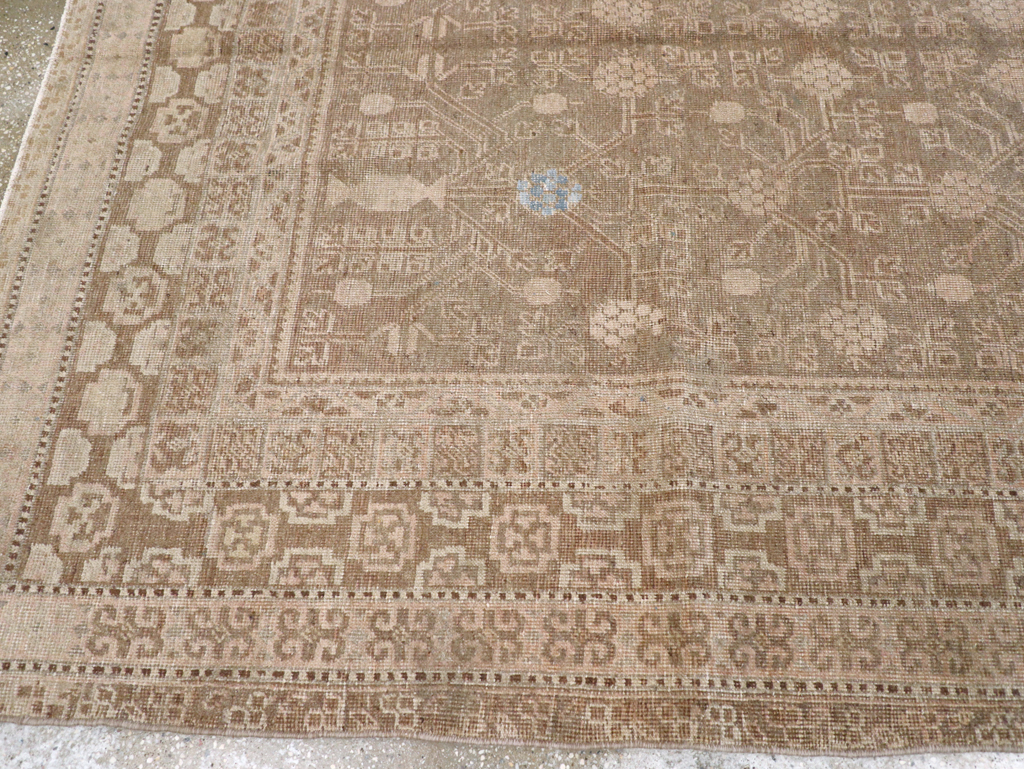 Vintage East Turkestan Khotan Carpet, No.17886 - Gss