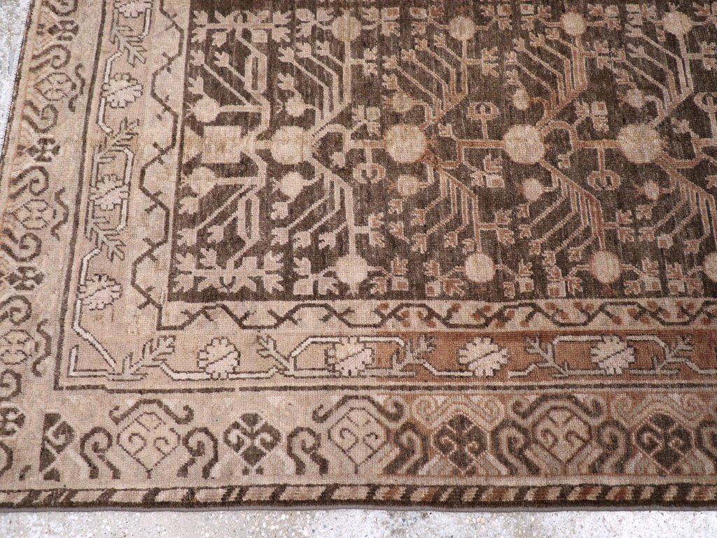 Vintage East Turkestan Khotan Carpet, No.17887 - Gss