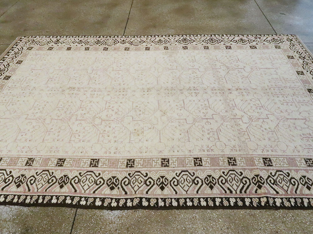 Vintage East Turkestan Khotan Carpet, No.17892 - Gss
