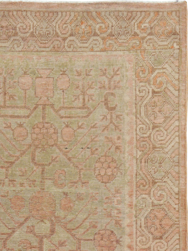 Vintage East Turkestan Khotan Carpet, No.17895 - Gss