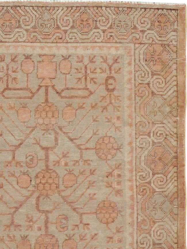 Vintage East Turkestan Khotan Carpet, No.17895 - Gss