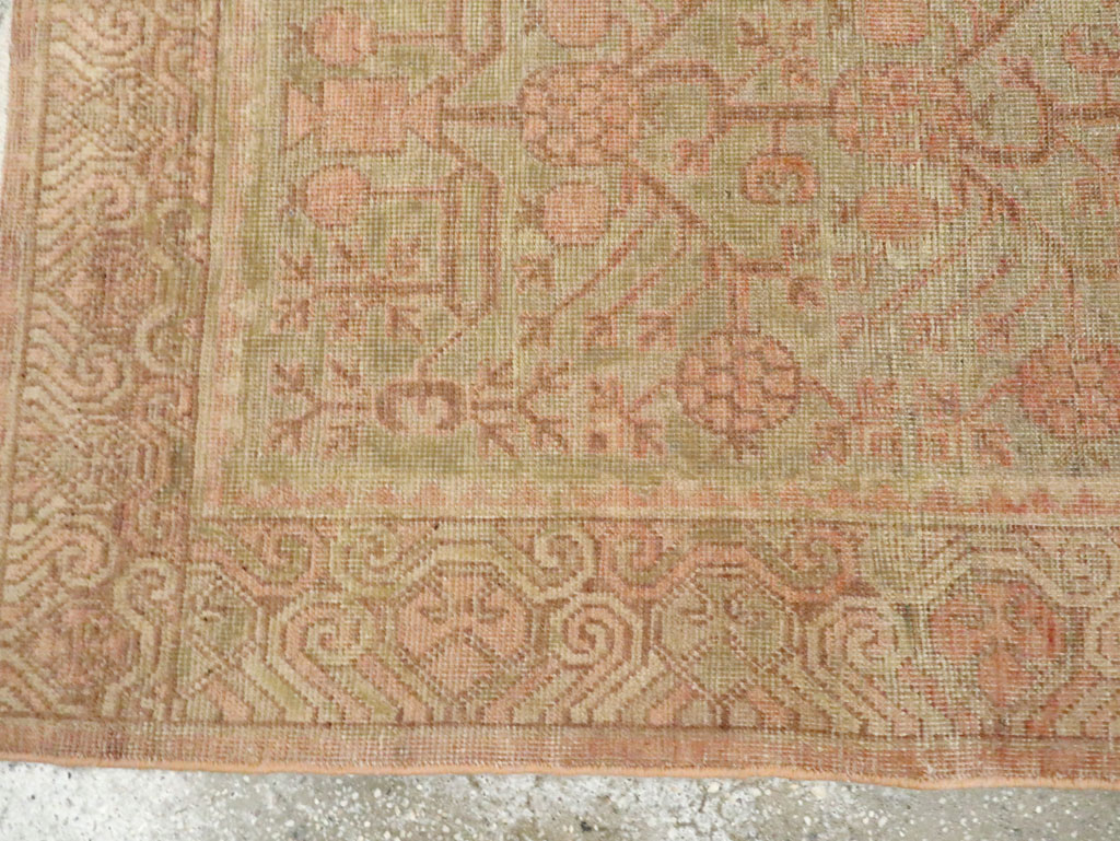 Vintage East Turkestan Khotan Carpet, No.17895 - Gss