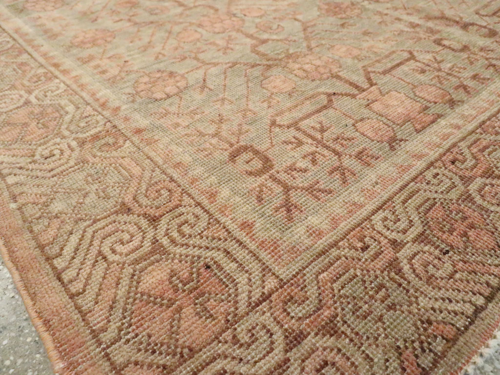 Vintage East Turkestan Khotan Carpet, No.17895 - Gss