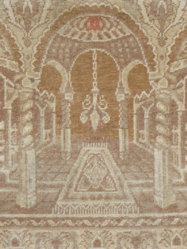 Vintage East Turkestan Khotan Pictorial Rug, No.17896 - Gss