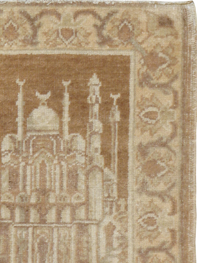 Vintage East Turkestan Khotan Pictorial Rug, No.17896 - Gss