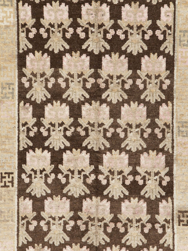 Vintage East Turkestan Khotan Carpet, No.17902 - Gss