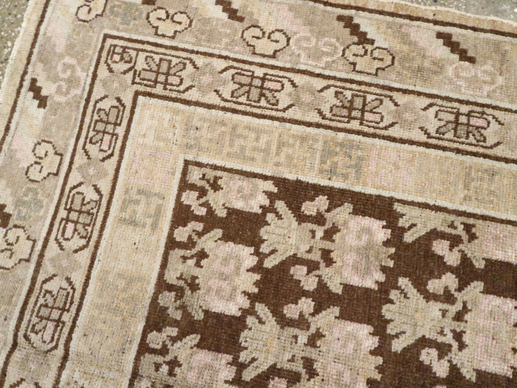 Vintage East Turkestan Khotan Carpet, No.17902 - Gss