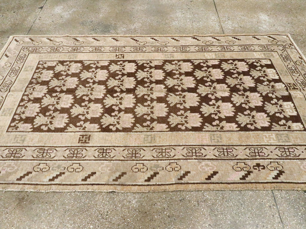 Vintage East Turkestan Khotan Carpet, No.17902 - Gss