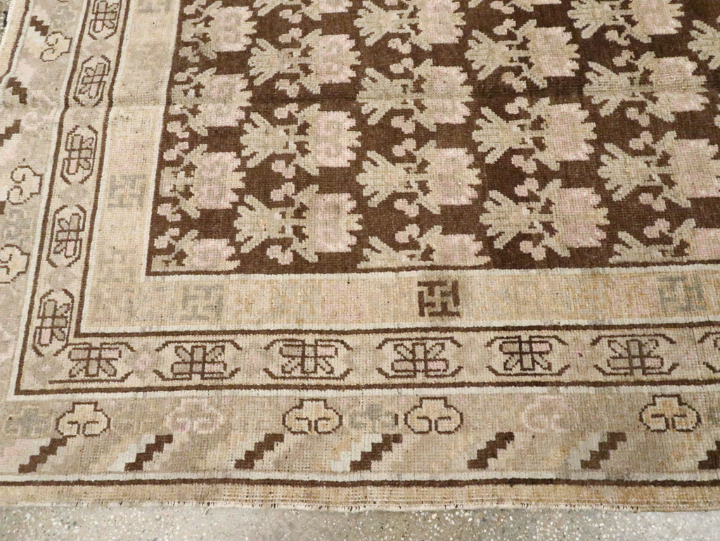 Vintage East Turkestan Khotan Carpet, No.17902 - Gss