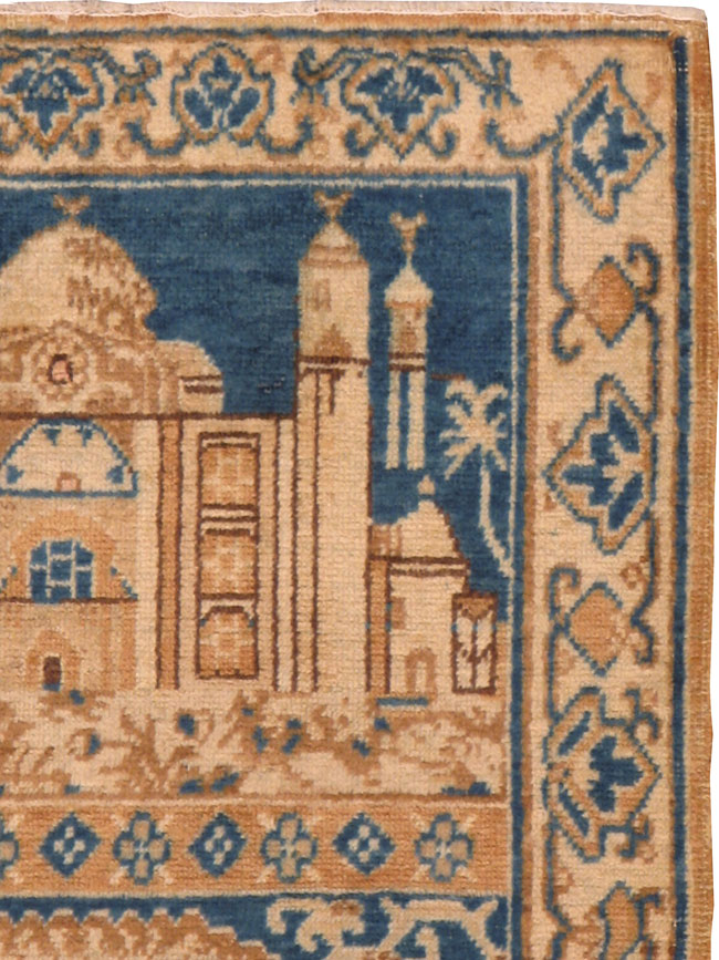 Vintage East Turkestan Khotna Pictorial Rug, No.17905 - Gss