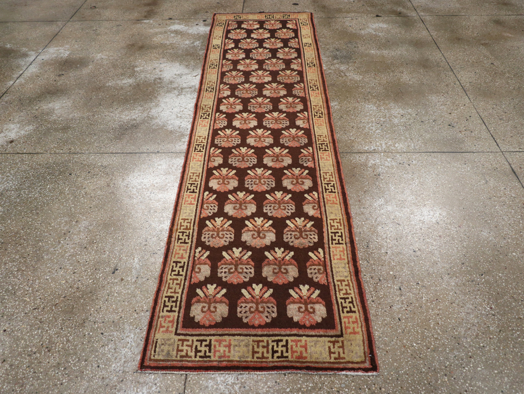 Vintage East Turkestan Khotan Runner, No.17909 - Gss