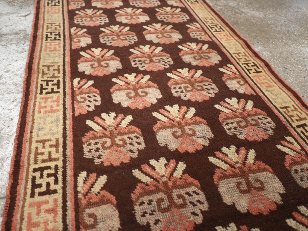 Vintage East Turkestan Khotan Runner, No.17909 - Gss
