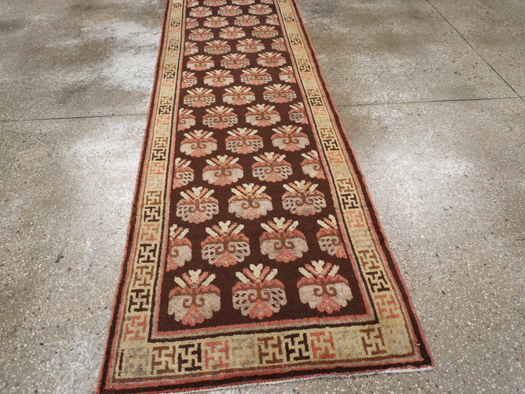Vintage East Turkestan Khotan Runner, No.17909 - Gss